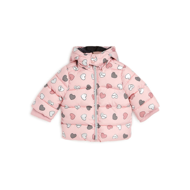 Girls Medium Pink Printed Jacket image number 0